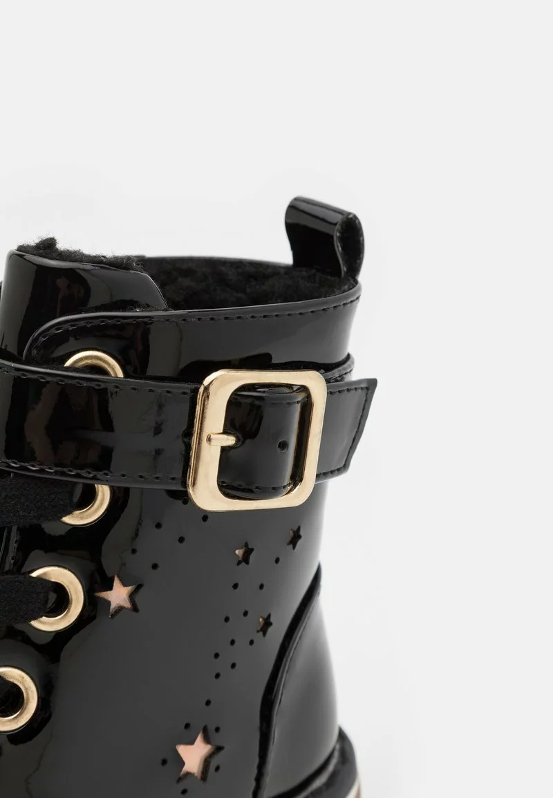 Friboo Niños Botines Con Cordones - Black - Imagen 6