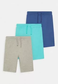 Friboo Niños SOLID 3 PACK - Pantalones Deportivos - Grey/blue /turquoise