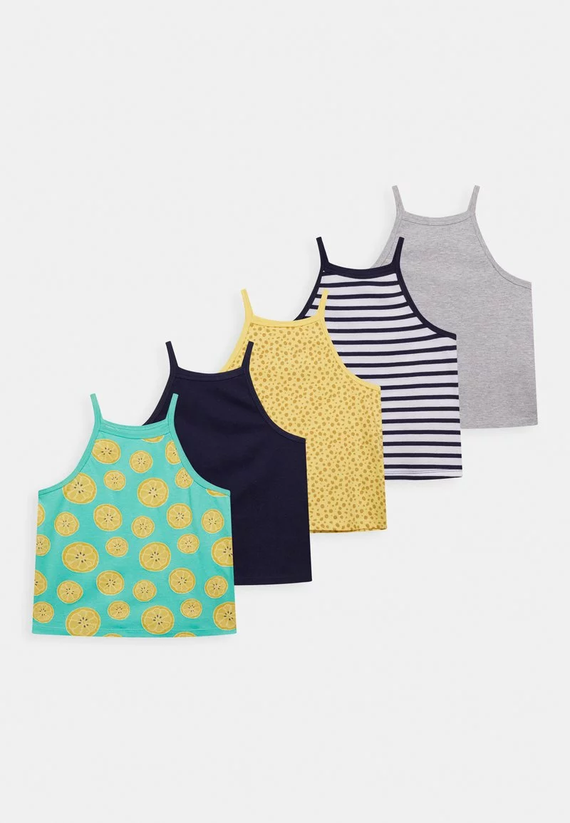 Friboo Niños STRAPPY VEST 5 PACK - Top - Multi-coloured - 917_yellow - 202_dark Blue - 503