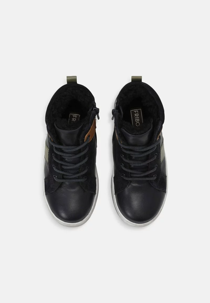 Friboo Niños LEATHER - Botines Con Cordones - Dark Blue - Imagen 4