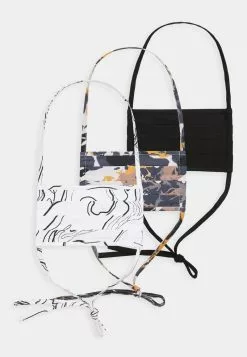 Friboo Unisexo 3 PACK - Mascarilla De Tela - Off-white/multi/black