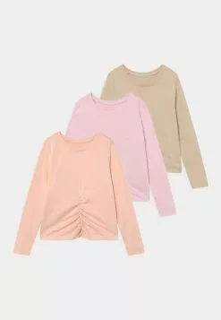 Friboo Niños 3 PACK - Camiseta De Manga Larga - Purple/light Pink/beige