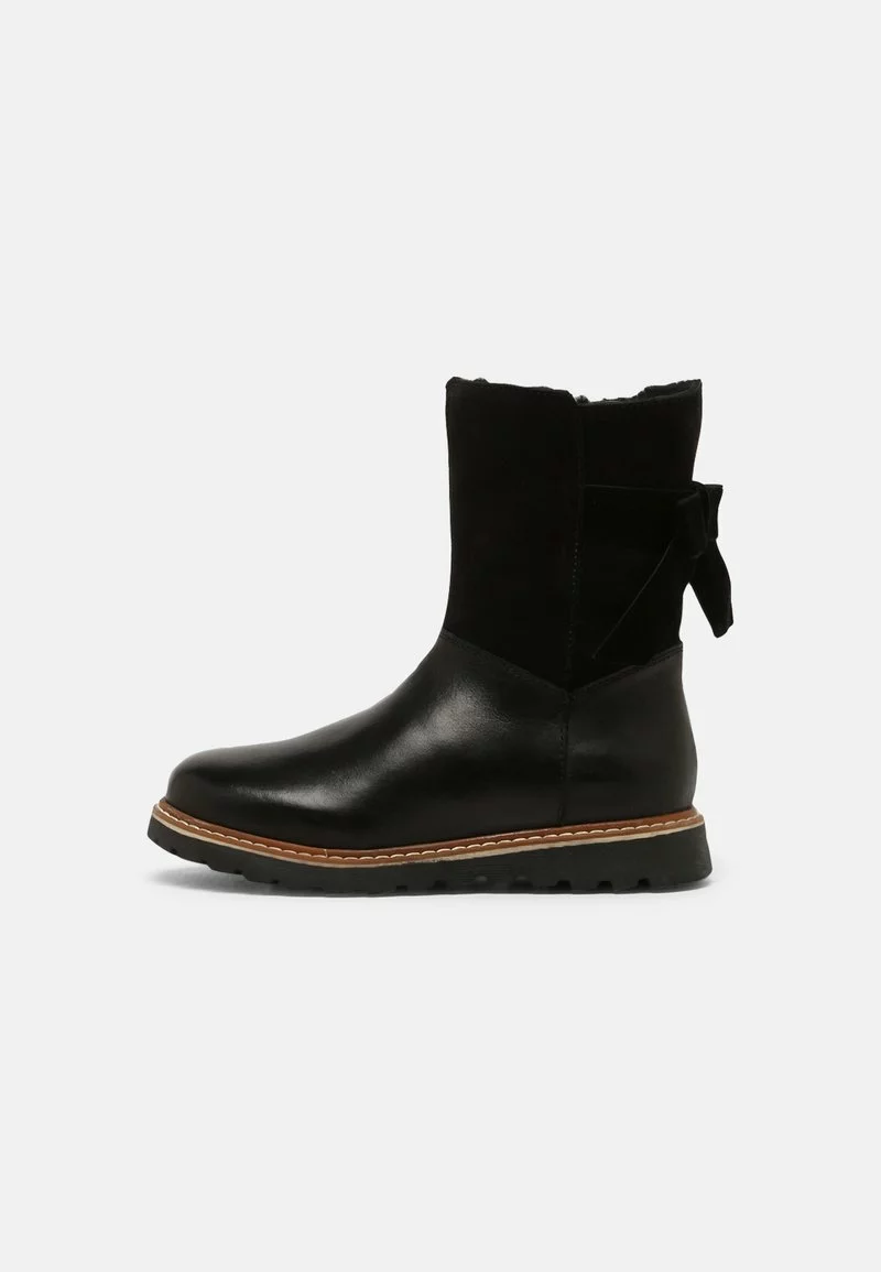 Friboo Niños LEATHER - Botas Para La Nieve - Black
