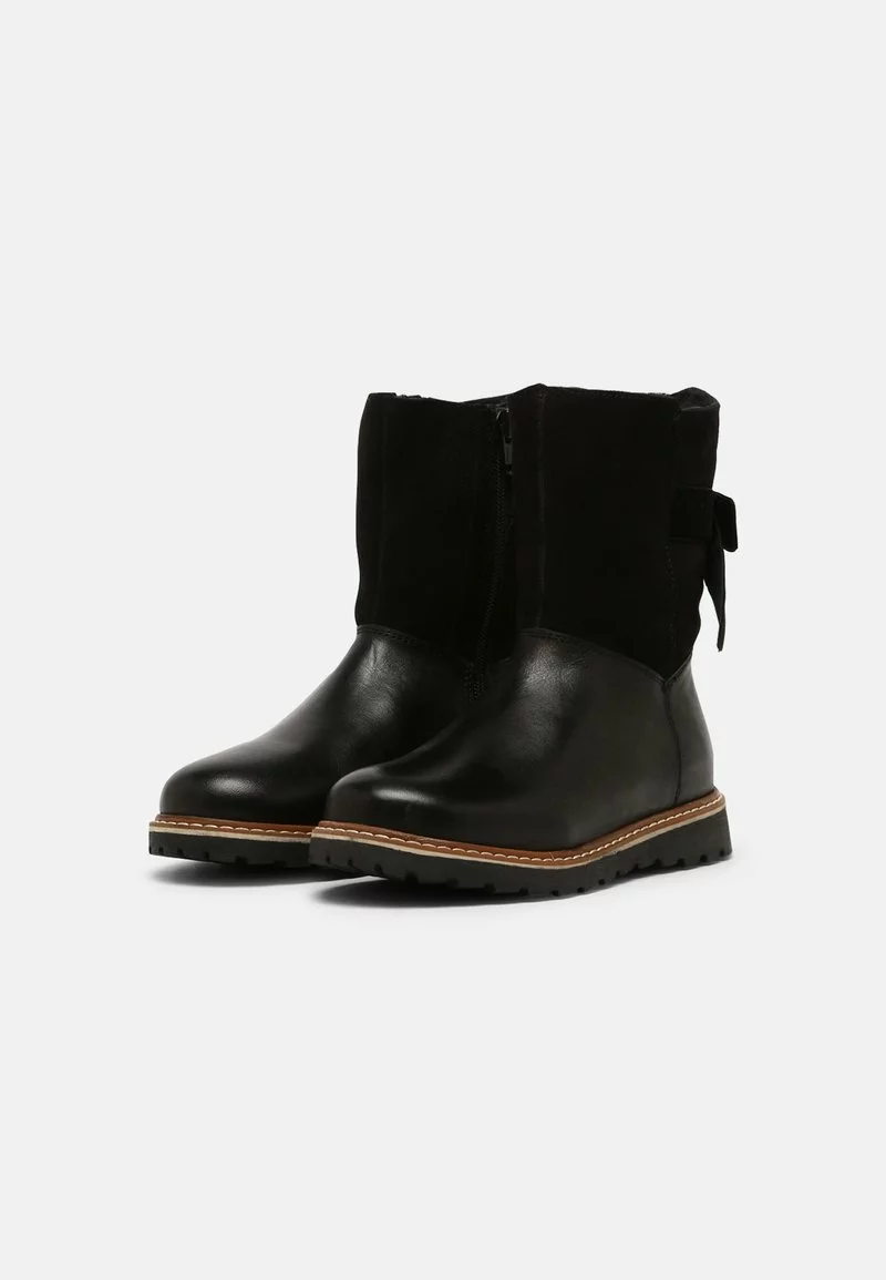 Friboo Niños LEATHER - Botas Para La Nieve - Black - Imagen 2
