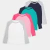 Friboo Niños 4 PACK - Camiseta De Manga Larga - Pink/dark Blue/turquoise