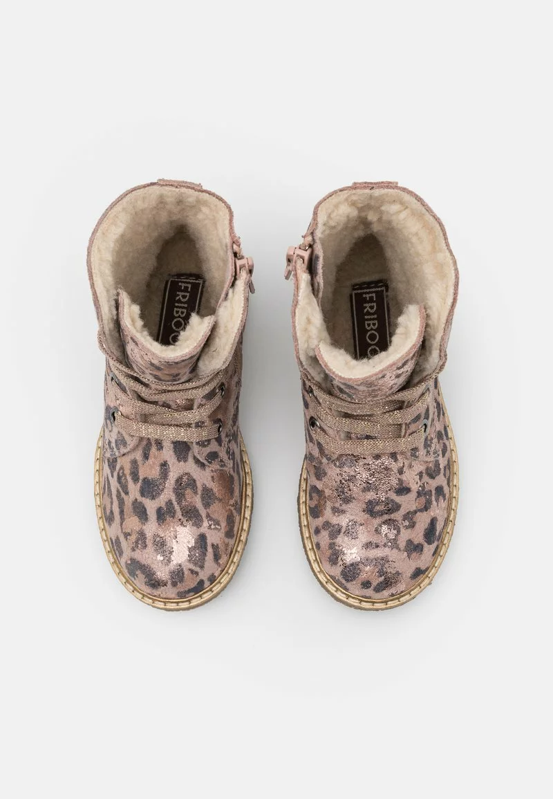 Friboo Niños LEATHER - Botines Con Cordones - Rose Gold - Imagen 4