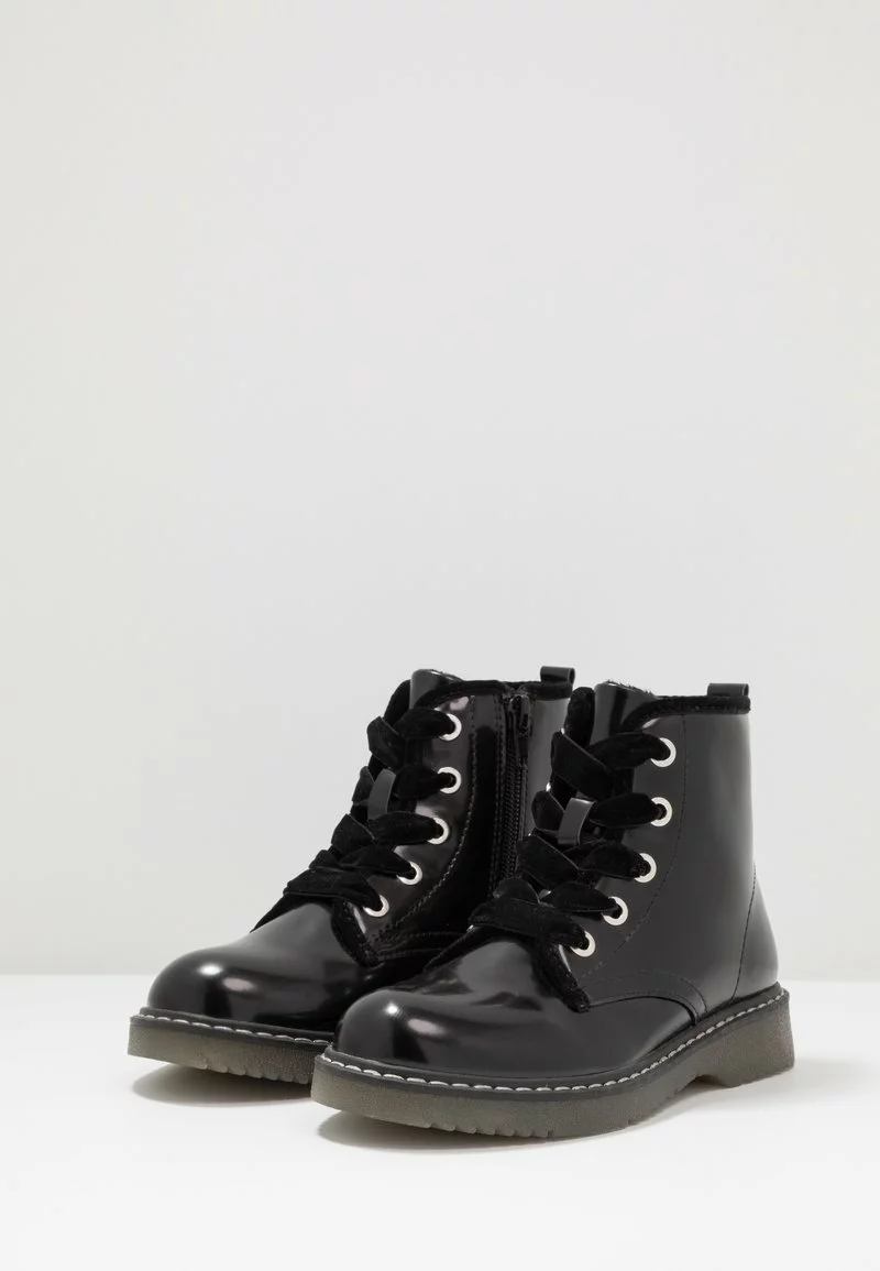 Friboo Niños Botines Con Cordones - Black - Imagen 4