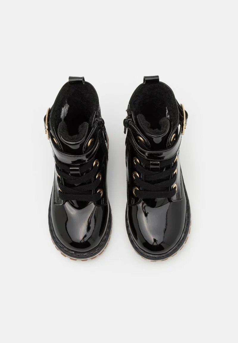 Friboo Niños Botines Con Cordones - Black - Imagen 4