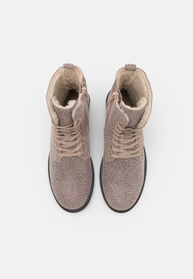 Friboo Niños LEATHER - Botines Con Cordones - Pink - Imagen 4